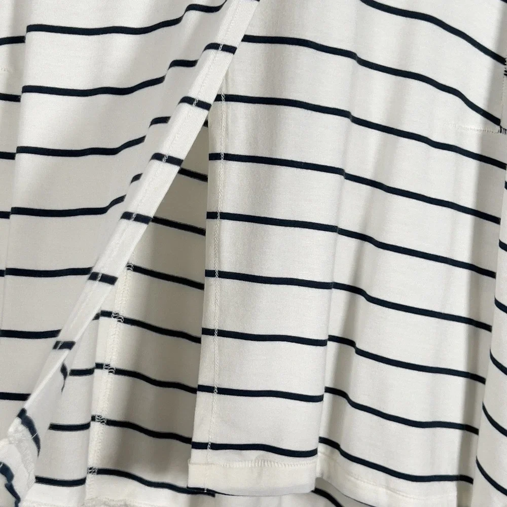 We‎ The Free Can't Fool Me Oversized Top Sz M Ivory Black Striped Dolman Sleeves